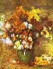 Pierre Auguste Renoir Canvas Paintings - Bouquet of Chrysanthemums